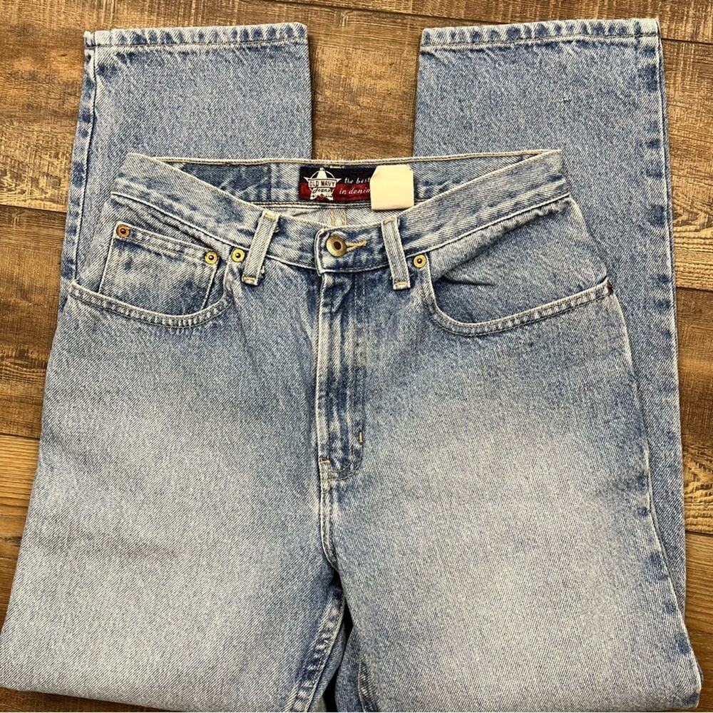 Old Navy Light Wash Jeans High Rise Straight Leg Vintage 90s Women’s Size 6 - Picture 7 of 7